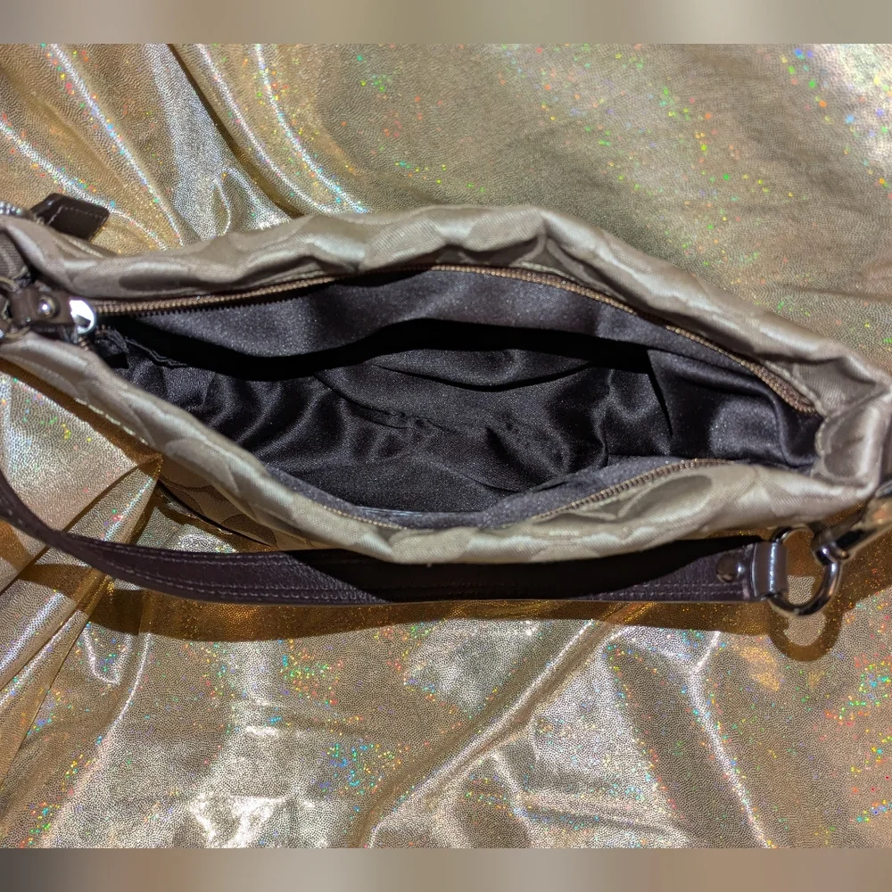 Coach Signature Mini Hobo Shoulder "Baguette" Bag - Picture 9 of 11